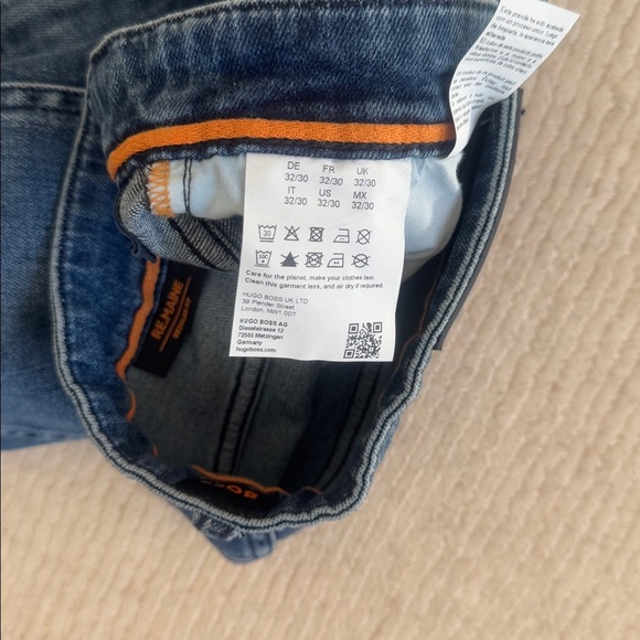 BOSS ORANGE RE.MAINE Men's Blue Denim Jeans size 32 Inseam 27” - Picture 4 of 6
